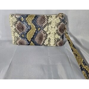 CAROLINE HILL CROSSBODY HAND BAG PURSE Faux Snake Skin Wristlet
